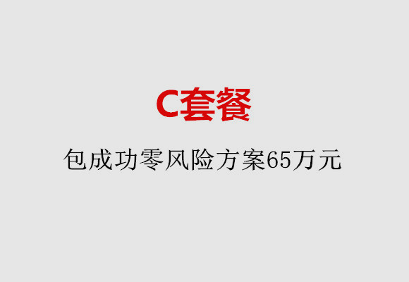 C套餐：包成功零风险方案65万元